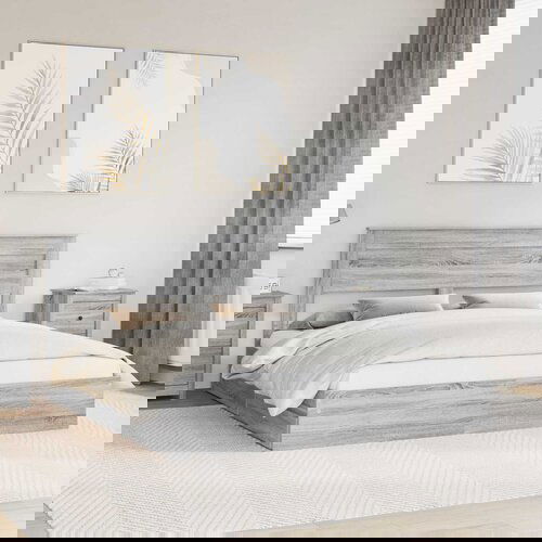 vidaXL Krevetna konstrukcija s ladicama Siva Sonoma 180 x 200 cm Cene