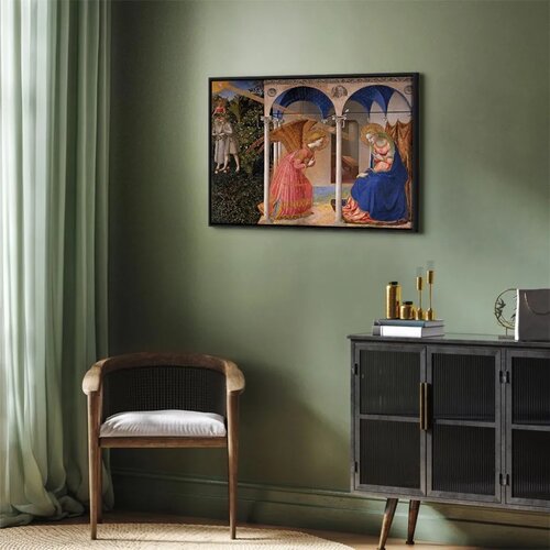  Slika - Fra Angelico &amp;ndash; The Annunciation 60x40 U crnom drvenom okviru Slike