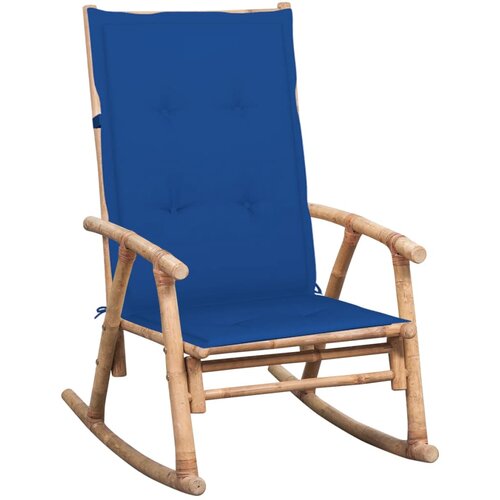 VidaXL Stolica za ljuljanje od bambusa s jastukom Slike