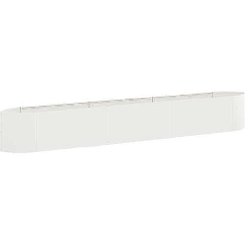 VidaXL Povi&amp;scaron;eni vrtni krevet Bijela 300 x 40 x 40 cm Čelik - Bijela 300 cm Slike