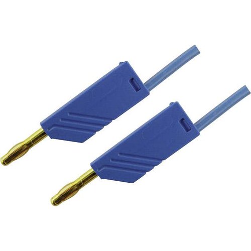 SKS Hirschmann 4mm PVC-test lead\, on both sides stackable plugs - Au\, 2\,5mm&amp;sup2;\, 200 cm Merilni kabel 2m modra\, MLN 200/2\,5 934066702, (20423377) Slike