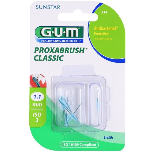 GUM Proxabrush Classic nadomestne medzobne ščetke v blistru 8 ks 1,1 mm 8 kos Cene