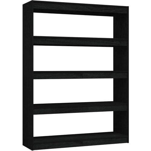 Maison Chic Knjižna omara - Knjižni regal za razdelitev prostora črna 100x30x135,5 cm, (21725319) Slike