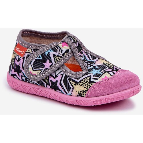 Boto Slippers Milami Children&amp;#039;s With Velcro Gray-Pink Jasimrra Slike