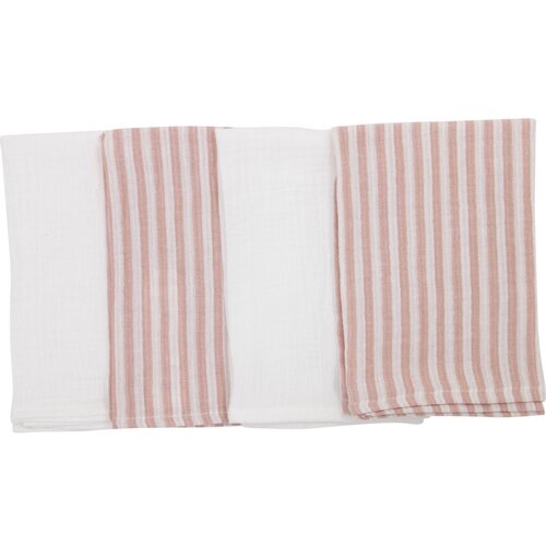 Bubaba by FreeON tetra krpice muslin 4/1 40x40 cm prugice pink Cijene