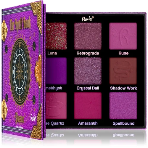 Rude Cosmetics The Spell Book paleta sjenila za oči nijansa Passion 10.8 g