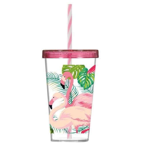 Ča&amp;scaron;a sa cevčicom 0.66L flamingo Slike