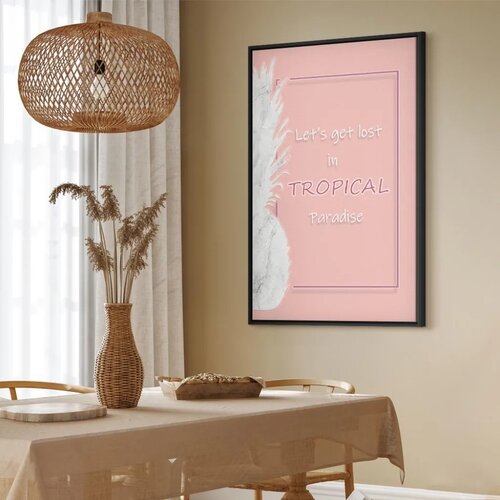  Slika - Let\&amp;#039;s Get Lost in Tropical Paradise (1 Part) Vertical 60x90 U crnom drvenom okviru Slike