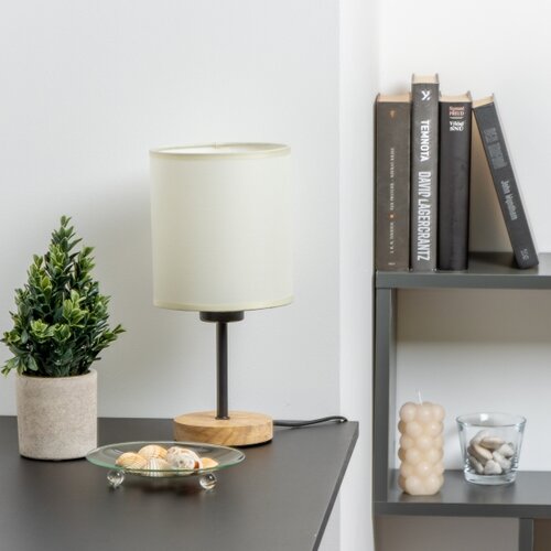  Brilagi - Stona lampa NUBILA WOOD 1xE27/25W/230V hrast/crna/krem Slike