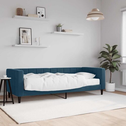  Dnevni krevet s madracem plavi 80 x 200 cm baršunasti Cene