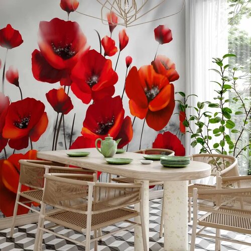  Foto tapeta - Poppies in the Moonlight 300x210 Cijene