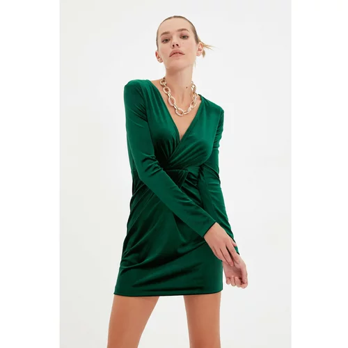 Trendyol Emerald Green Knitted Dress