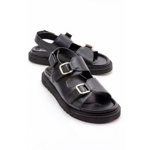 LuviShoes HERMOSA Women's Black Sandals Cene