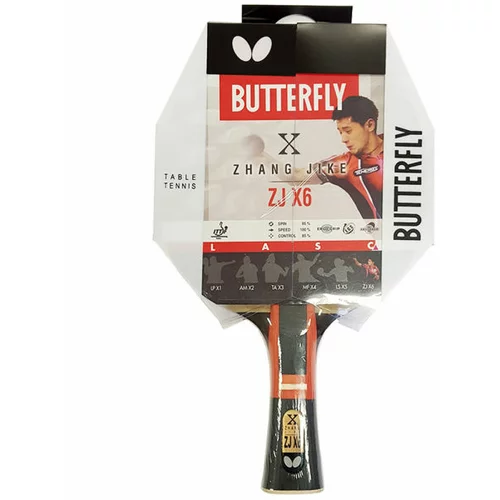 Butterfly ZHANG JIKE ZJX6 Reket za stolni tenis, crna, veličina