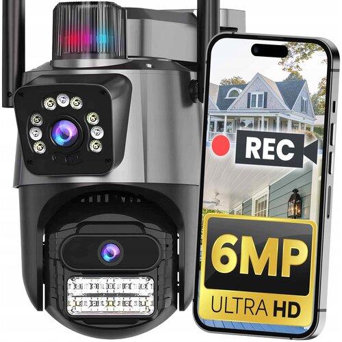 WIFI Double Wireless 3MPX Full HD Video Camera Ir Pir LED siva Cijene