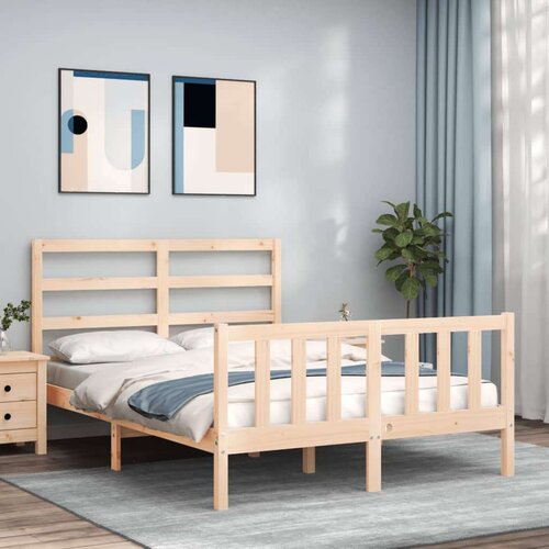  Kreveta s uzglavljem 120 x 200 cm od masivnog drva Slike