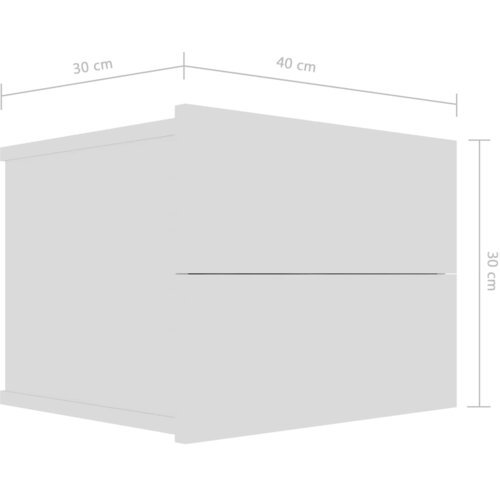  Noćni ormarići 2 kom bijeli 40 x 30 x 30 cm konstruirano drvo Slike