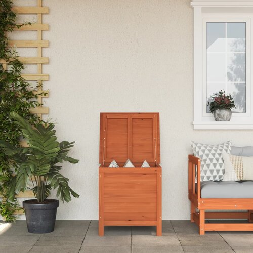 VidaXL Vrtna &amp;scaron;katla za shranjevanje rjava 50x49x56,5 cm trdna jelka Slike
