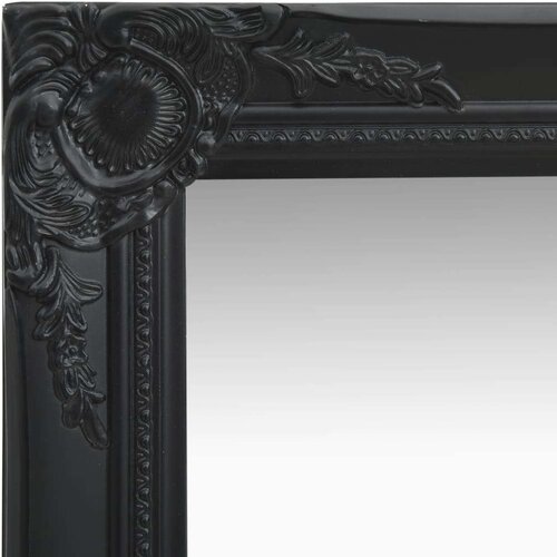 VidaXL Zidno ogledalo u baroknom stilu 40 x 40 cm crno Slike