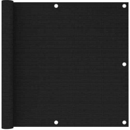 Balkonski Balkonsko platno črno 90x500 cm HDPE, (20609087)