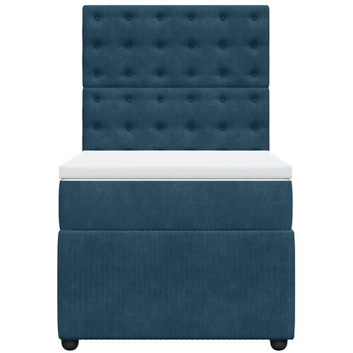 Box spring krevet s madracem tamnoplavi 90x200 cm bar&amp;scaron;unasti Slike