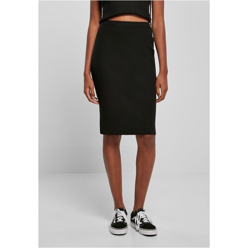 UC Ladies Women's ribbed midi skirt black Cene