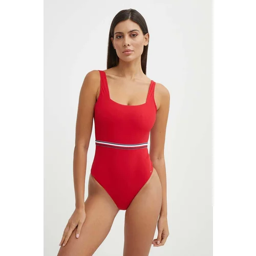 Tommy Hilfiger Jednodijelni kupaći kostim boja: crvena, mekane košarice, UW0UW05295