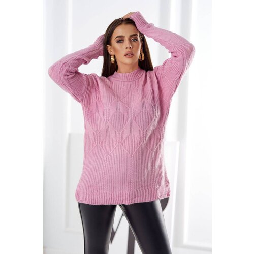 Kesi Pullover sweater with fashionable purple weave Cene