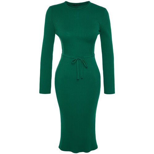 Trendyol Emerald Green Midi Sweater Dress Slike