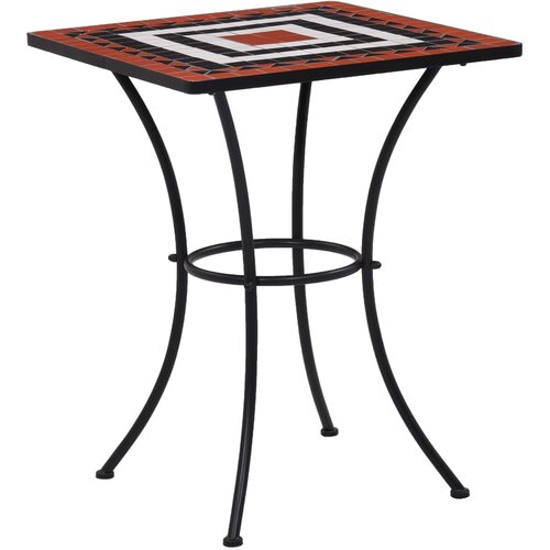 VidaXL Bistro stolić s mozaikom boja cigle i bijela 60 cm keramički Slike