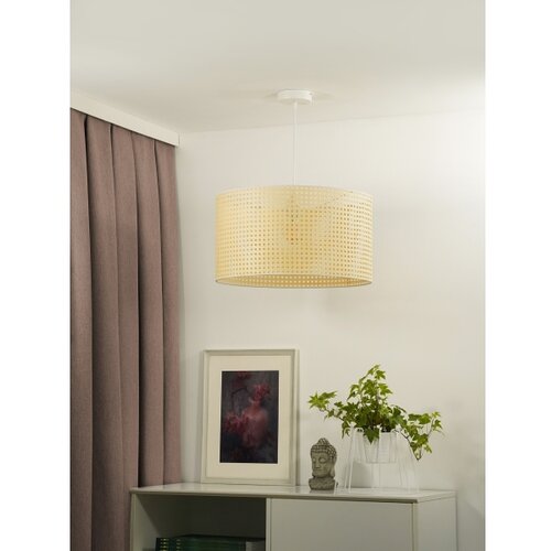  Duolla - Visilica na sajli ROLLER RATTAN 1xE27/15W/230V, prečnik 45 cm, bež Slike