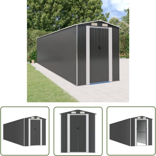  The Living Store Vrtna lopa antracitna 192x772x223 cm pocinkano jeklo - Vrtna Lopa, (21745196) Cene