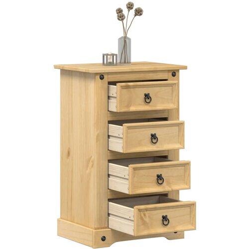  The Living Store Nočna omarica Corona 53x39x84 cm trdna borovina - Nočna Omarica, (21500200) Cene