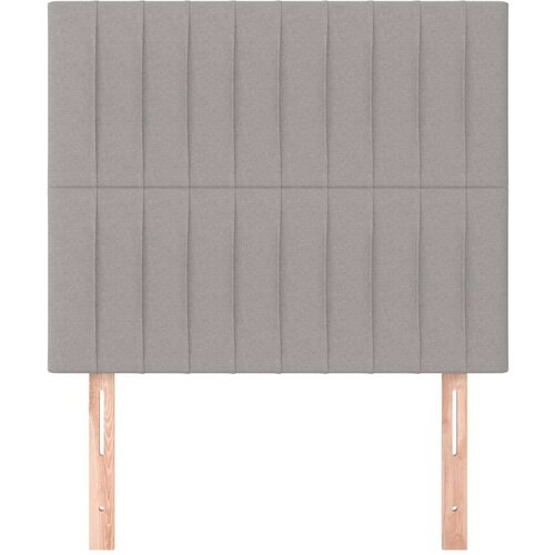  Uzglavlja 2 kom svjetlosiva 100x5x78/88 cm od tkanine Slike