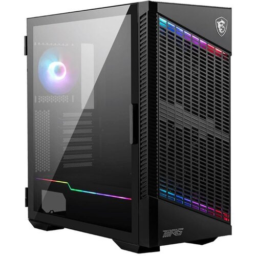 MSI MPG VELOX 100P AIRFLOW Mid Tower Gaming Computer Case 'Black, 3x 120mm Fan + 1x 120mm ARGB Fan, ARGB light strip, USB Type-C, 1x Tempered Glass, Center, E-ATX, ATX, mATX, mini-ITX' Cijene