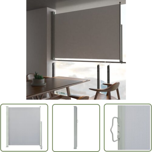  The Living Store Zložljiva stranska tenda za teraso 160x300 cm siva - Stranska Tenda, (21743626) Cene