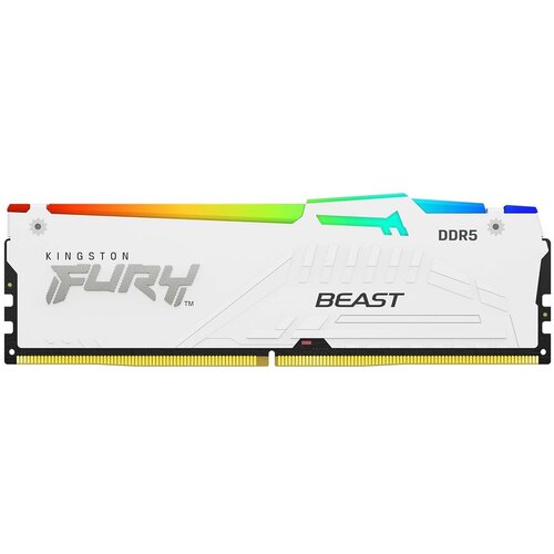 Kingston 16GB 6000MHz DDR5WRGBWhite RGB,Fury Beast (1x16GB),CL30, EXPO,XMP,1RX8, 288-pin 16Gbit Slike