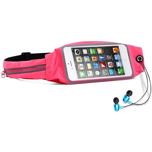 Cadorabo &amp;scaron;portna torba fanny pack z žepom za steklenico in žepom za mobilni telefon v zmajevo sadje roza - nastavljiva dolžina pasne torbe za mobilni telefon in zapiranje z zadrgo, (20562841) Slike