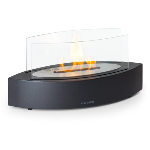 Klarstein Kamin na etanol Phantasma Curve Brez dima in vonja Gorilnik iz nerjavečega jekla Varnostno steklo Cene