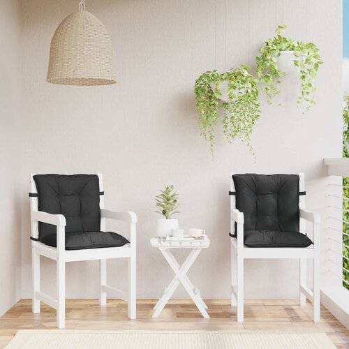  Set jastučića za nisku stolicu 2 pcs Melange crna Cijene