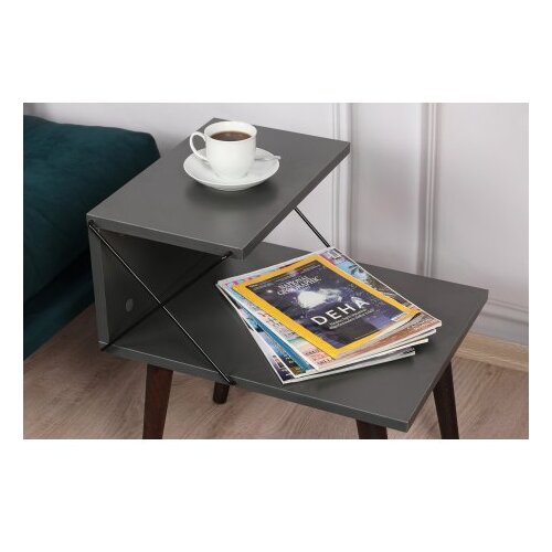 Hanah home Cross komoda u antracit boji, crna Slike