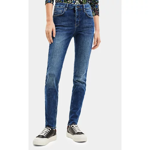Desigual Jeans hlače 23WWDD90 Modra Skinny Fit