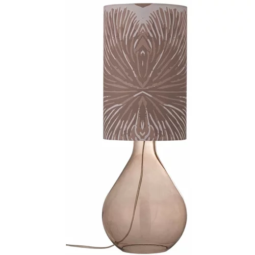 Bloomingville Smeđa stolna lampa s tekstilnim sjenilom (visina 65 cm) Leni –