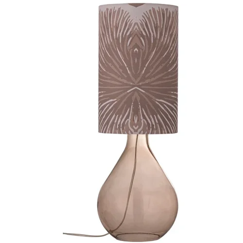 Bloomingville Smeđa stolna lampa s tekstilnim sjenilom (visina 65 cm) Leni –