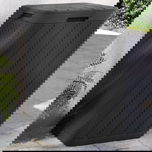 VidaXL zunanji ko&amp;scaron; za smeti antracit 38x38x65 cm pp Slike