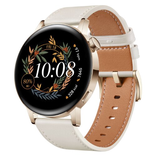 Garancija:12 mjeseci Huawei Watch GT 3 Classic 42mm White – leather strap Cijene