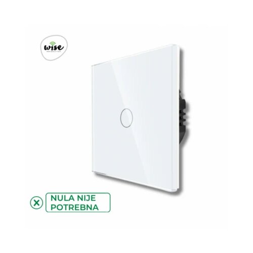Wise prekidač na dodir - 1 taster, stakleni panel beli SWP001 Cene