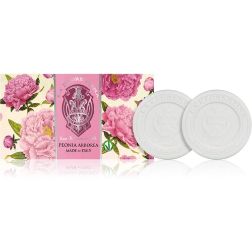 La Florentina Arboreal Peony Sculpted Soap Set prirodni sapun božur 2x115 g Slike