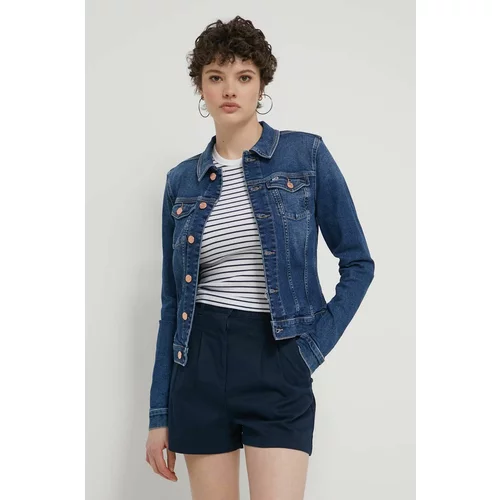 Tommy Jeans Traper jakna za žene, boja: tamno plava, za prijelazno razdoblje, DW0DW17959