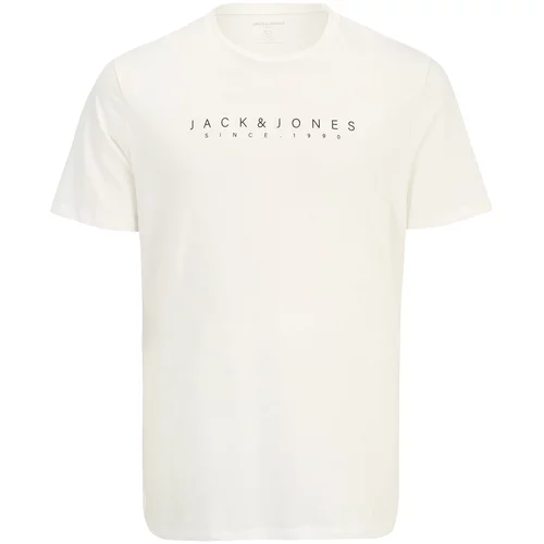 Jack & Jones Plus Majica 'ETRA' crna / bijela